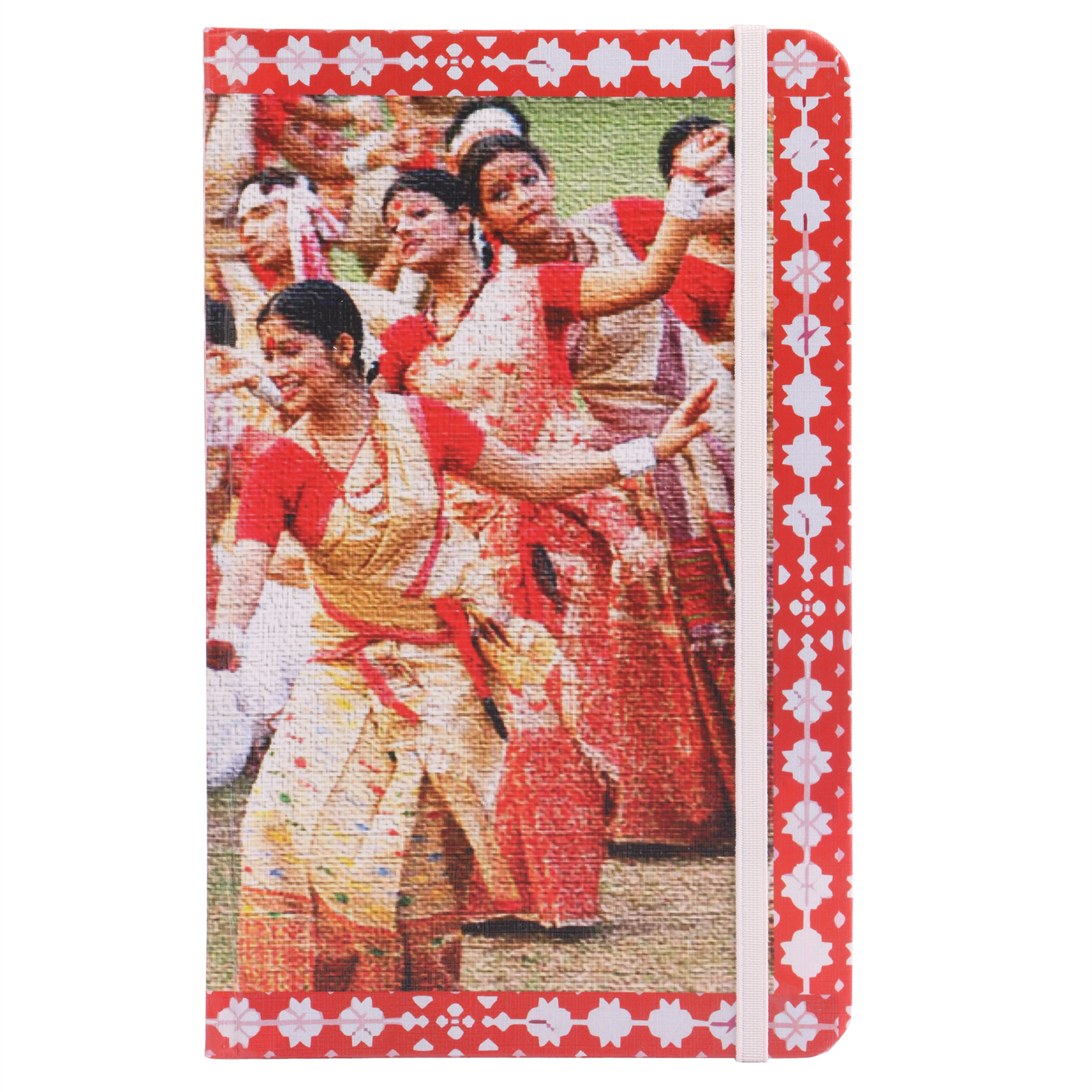 Note Book with Elastic Closure Bihu Dance & Kareng Ghar Assam