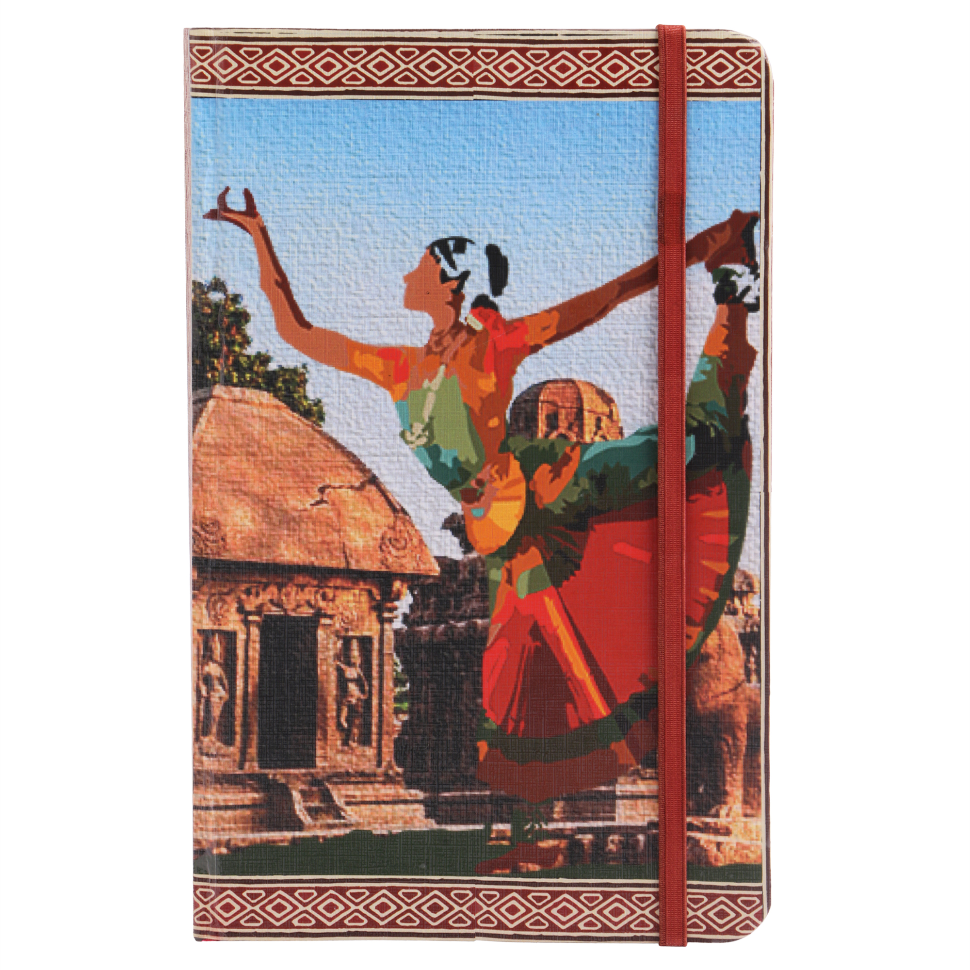 Note Book with Elastic Closure Bharatnatyam,Mahabalipuram Temple