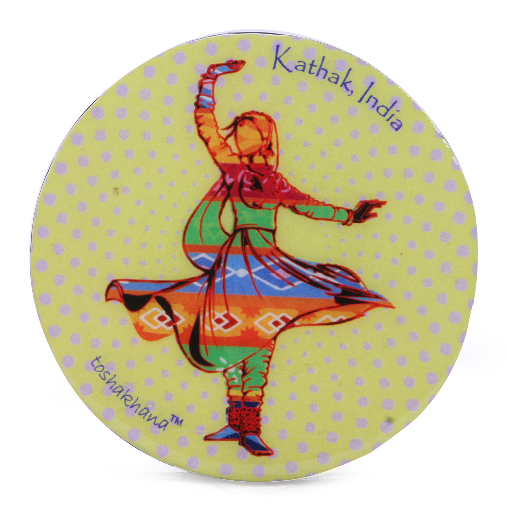 Kathak Classical Dance MDF Fridge Magnet Cum Coaster