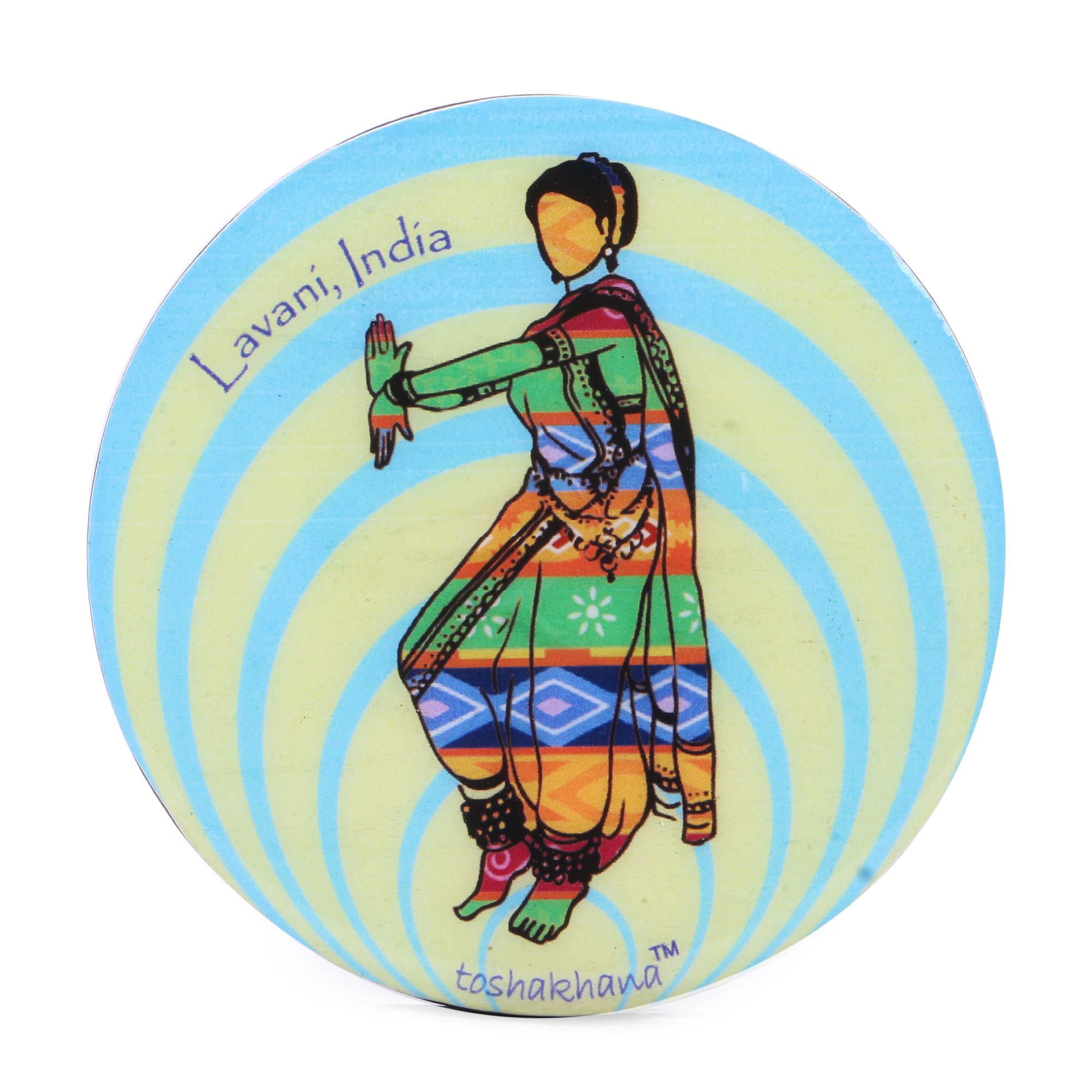 Lavani Folk Dance MDF Fridge Magnet Cum Coaster